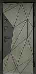 Дверь Термо-Доор ГЕОМЕТРИЯ БЕТОН  (ЧЕРНАЯ ФУРНИТУРА) (квартира) DIS007539 фото